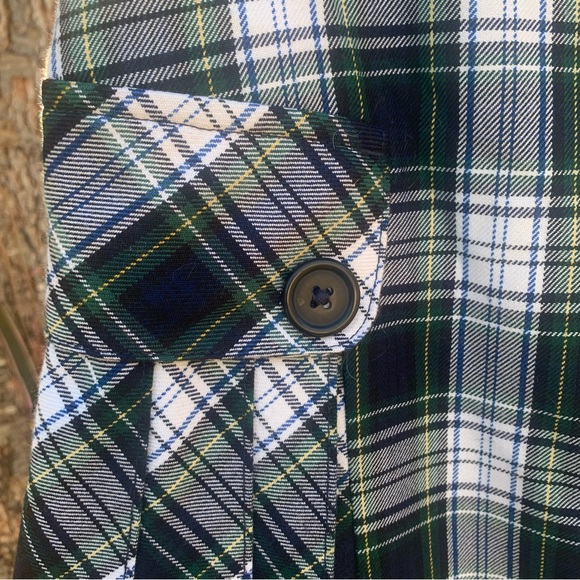 Lands' End Plaid Skort Hunter Navy Green - Picture 7 of 10